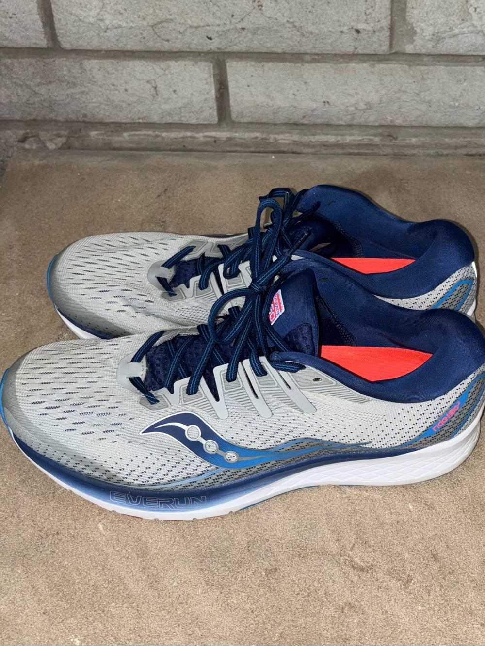 Saucony Men’s Navy, Light Gray and Red Athletic Running Shoes